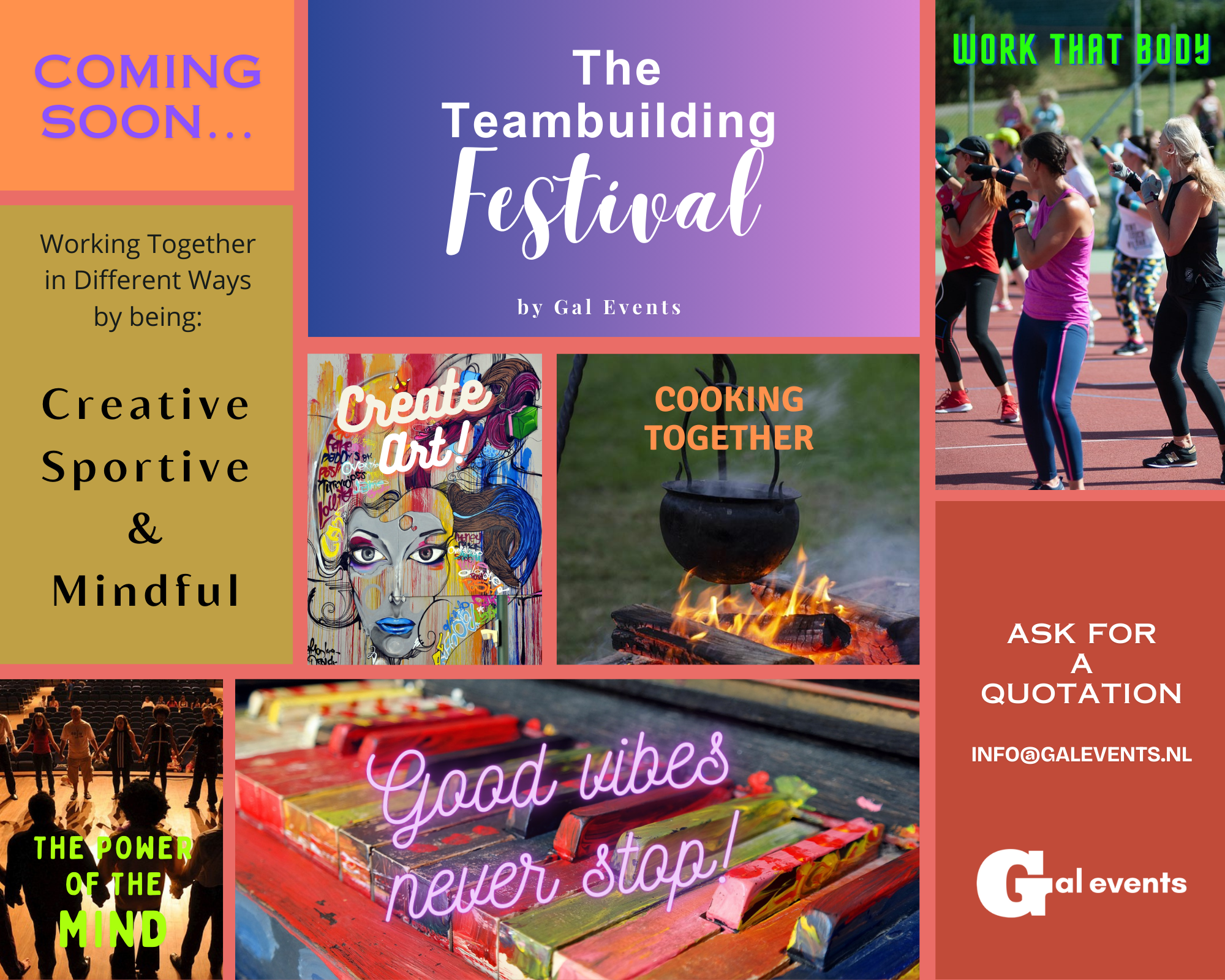 Teambuilding, festival, mindfulness, vitaliteit, body