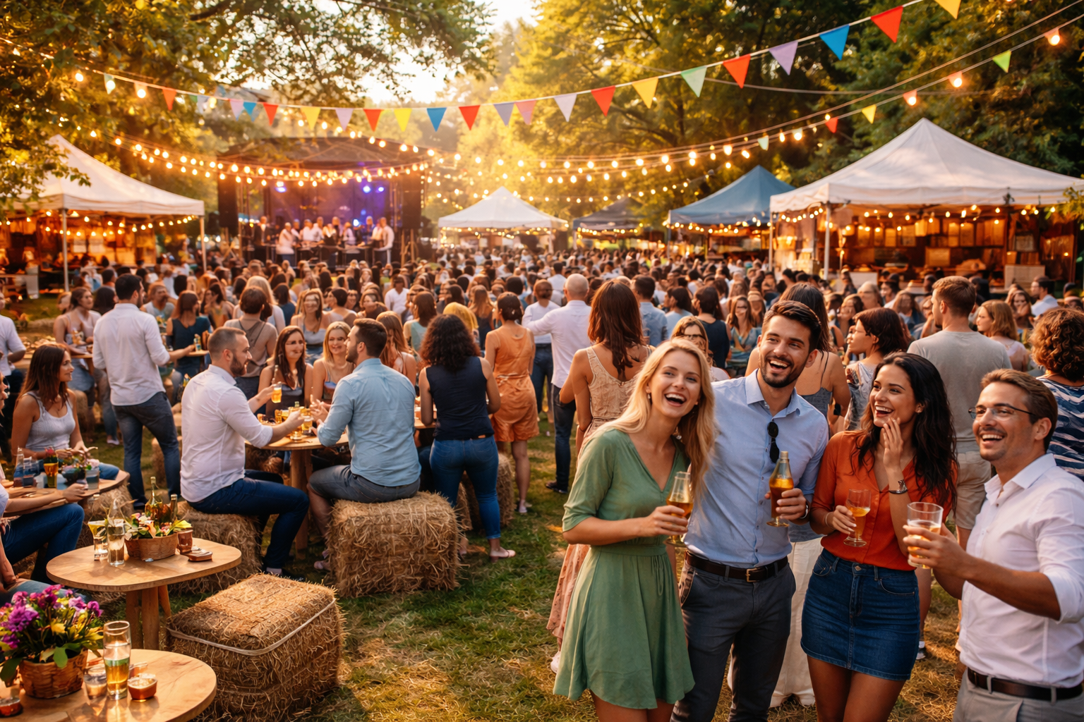 Bedrijfsfeest, zomerfeest, festival, zomerfestival, bedrijfsfeest eigen terrein, unieke locatie